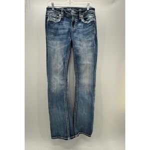 Miss Me Jeans Womens Size 29 Blue Denim Regular Fit Medium Wash Mid Rise Bootcut